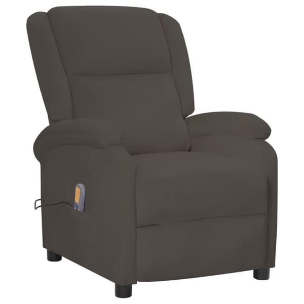 vidaXL Massagefåtölj mörkgrå sammet
