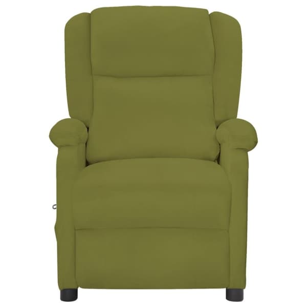 vidaXL Massagefåtölj ljusgrön sammet