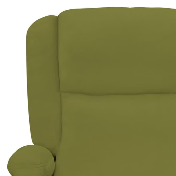 vidaXL Massagefåtölj ljusgrön sammet