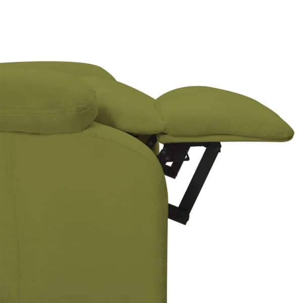 vidaXL Massagefåtölj ljusgrön sammet