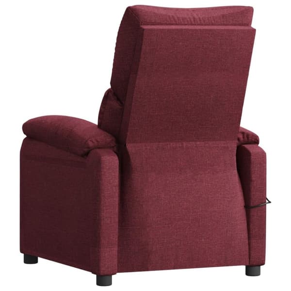 vidaXL Massagefåtölj vinröd tyg