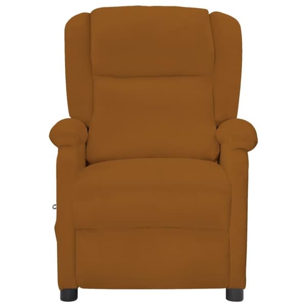 vidaXL Massagefåtölj brun sammet