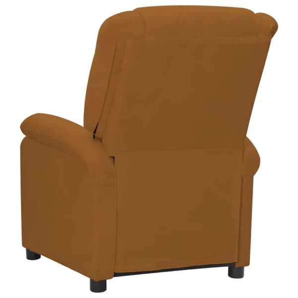 vidaXL Massagefåtölj brun sammet