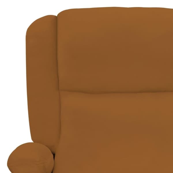 vidaXL Massagefåtölj brun sammet