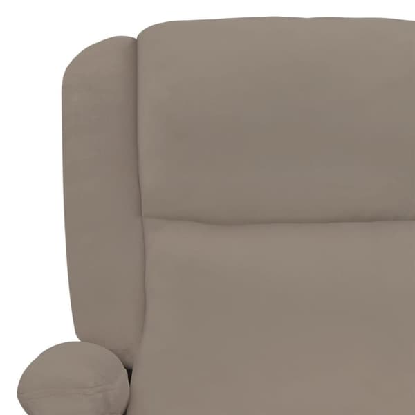 vidaXL Massagefåtölj ljusgrå sammet
