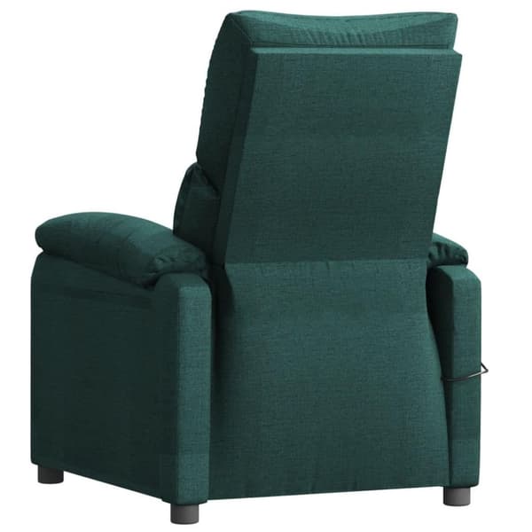 vidaXL Massagefåtölj mörkgrön tyg