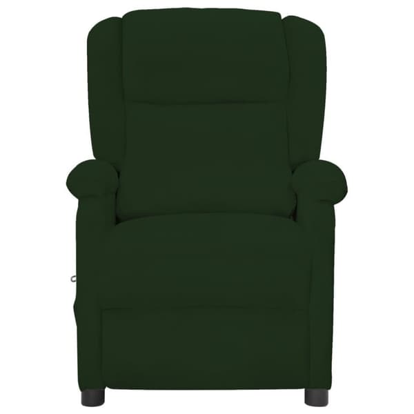 vidaXL Massagefåtölj mörkgrön sammet