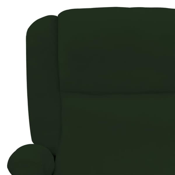 vidaXL Massagefåtölj mörkgrön sammet
