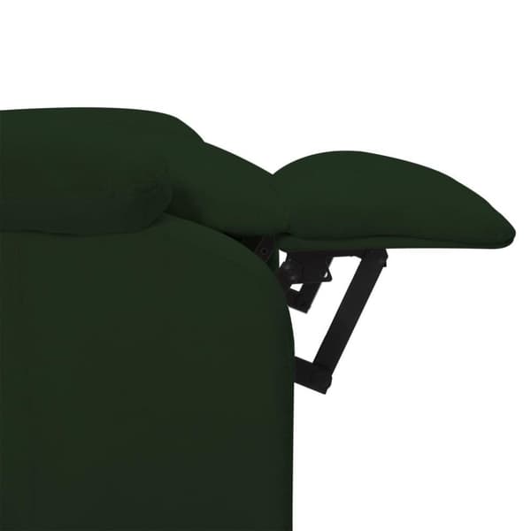 vidaXL Massagefåtölj mörkgrön sammet