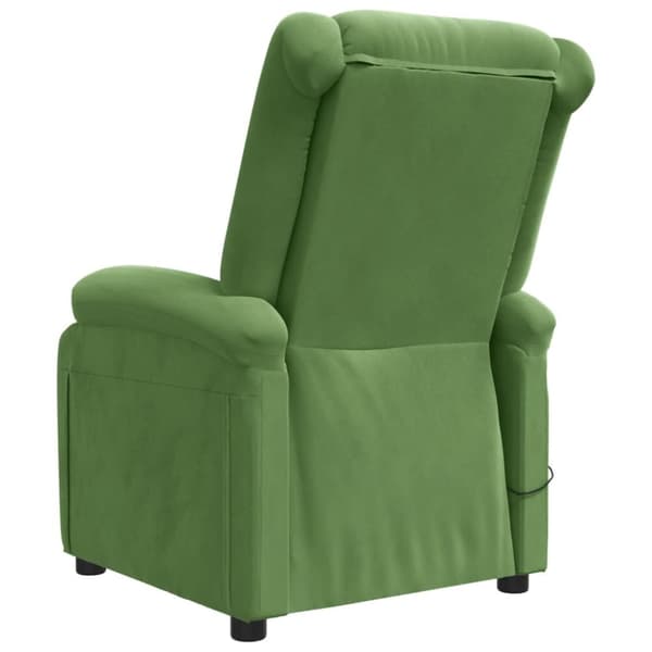 vidaXL Massagefåtölj ljusgrön sammet