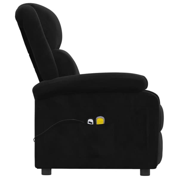 vidaXL Elektrisk massagefåtölj svart sammet