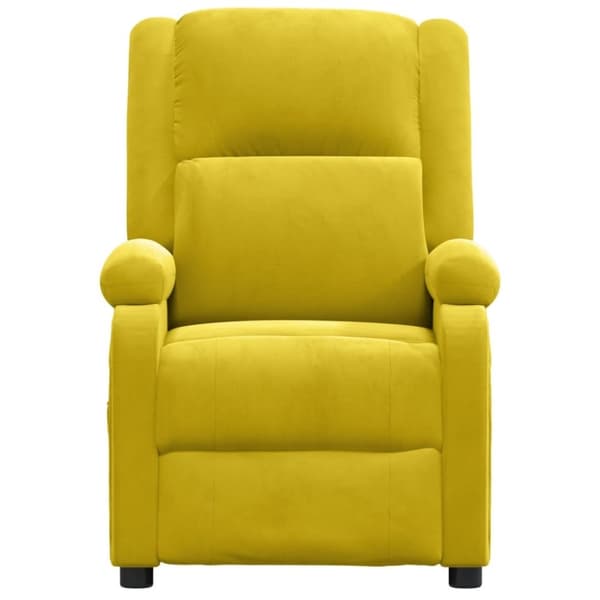 vidaXL Elektrisk massagefåtölj gul sammet