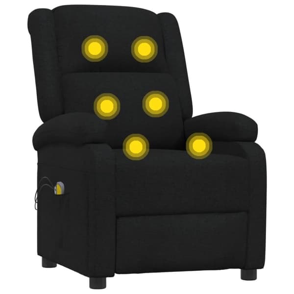 vidaXL eldrevet massagestol stof sort