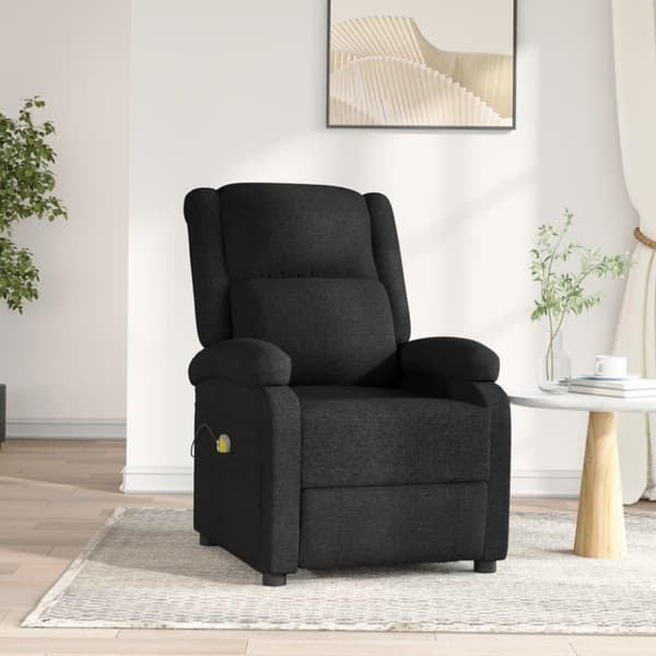 vidaXL eldrevet massagestol stof sort