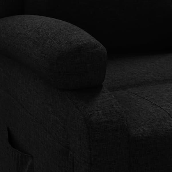 vidaXL Elektrisk massagefåtölj svart tyg