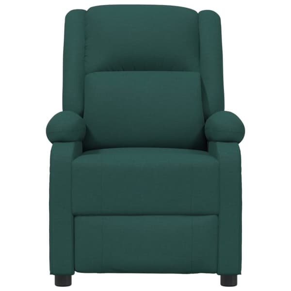 vidaXL Massagefåtölj mörkgrön tyg