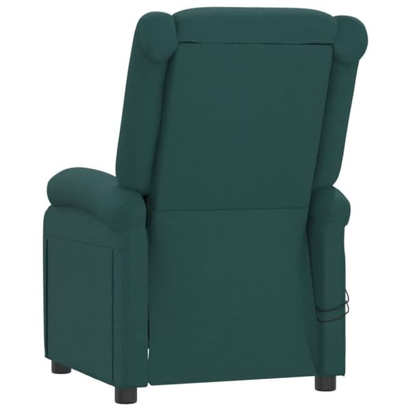 vidaXL Massagefåtölj mörkgrön tyg