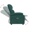 Miniatyrbild 7 av 11: vidaXL Massagefåtölj mörkgrön tyg