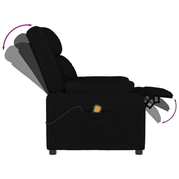 vidaXL massagestol stof sort