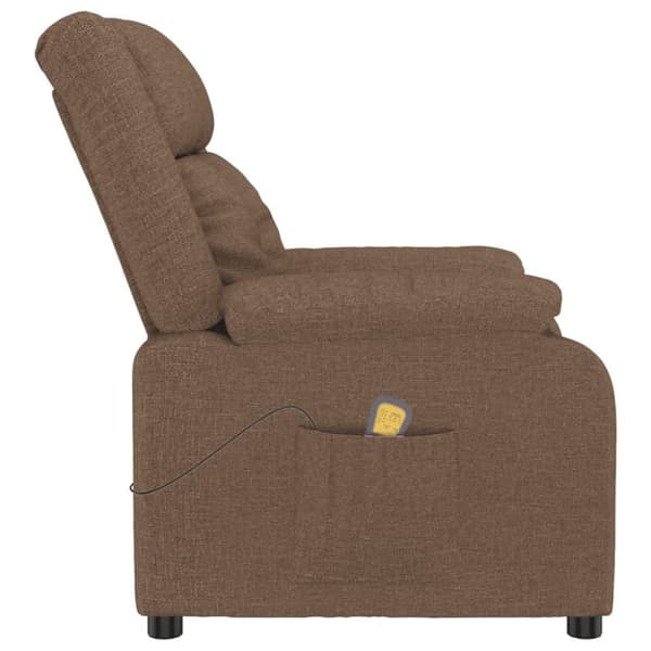 vidaXL massagestol stof brun