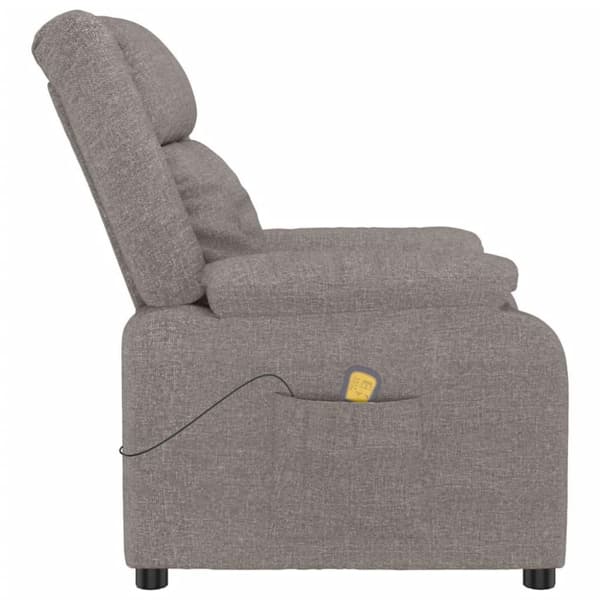vidaXL massagestol stof gråbrun