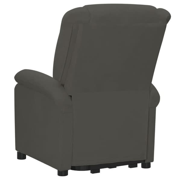 vidaXL Massagefåtölj med uppresningshjälp Mörkgrå sammet