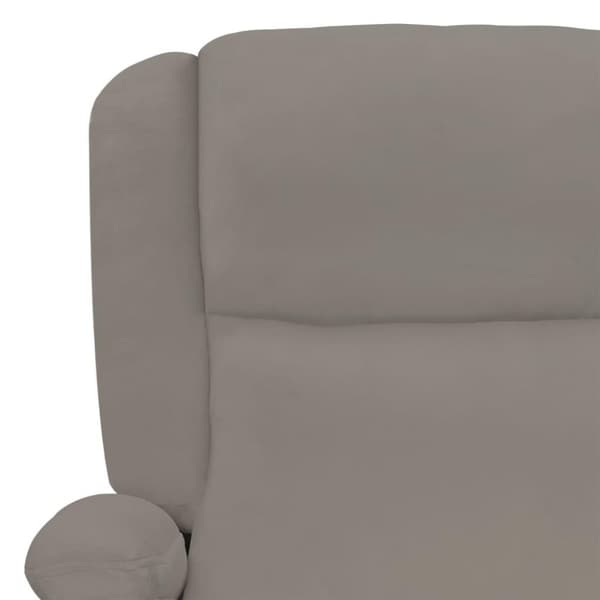 vidaXL Massagefåtölj med uppresningshjälp ljusgrå sammet