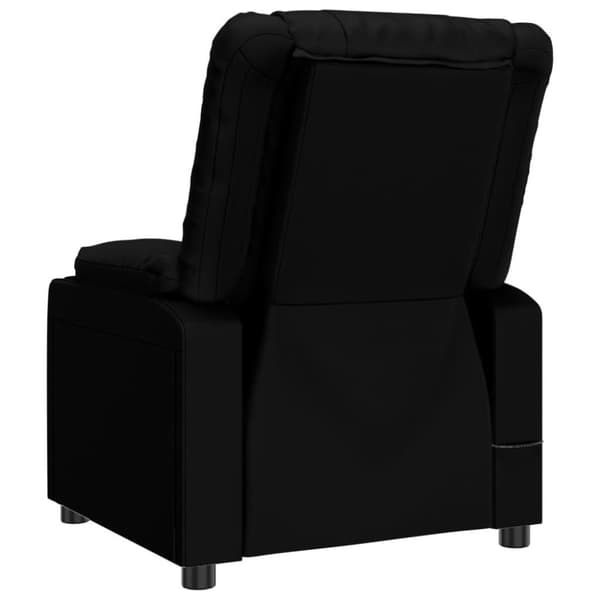 vidaXL Elektrisk massagefåtölj svart konstläder