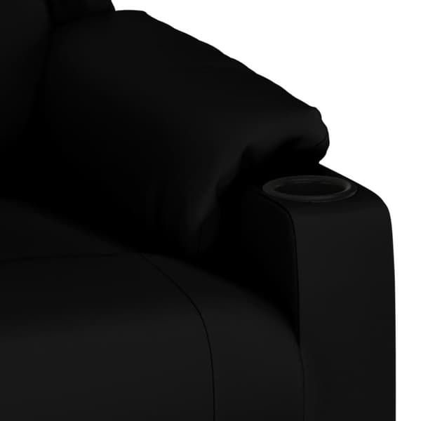 vidaXL Elektrisk massagefåtölj svart konstläder