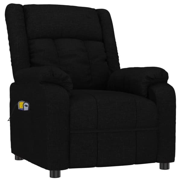 vidaXL eldrevet massagestol stof sort