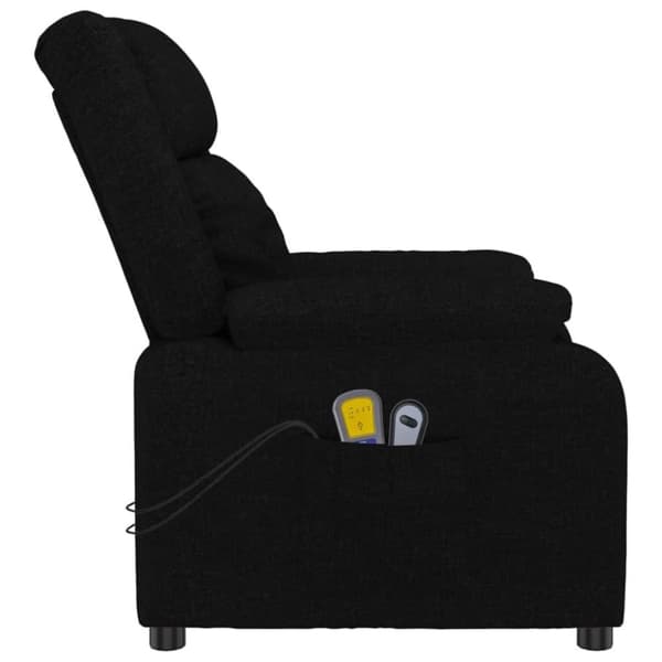 vidaXL eldrevet massagestol stof sort