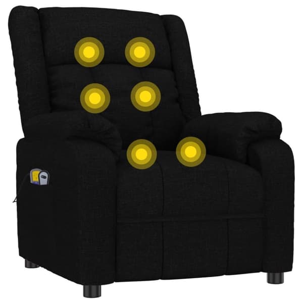 vidaXL eldrevet massagestol stof sort