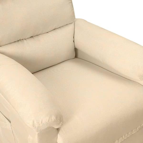 vidaXL eldrevet massagestol stof cremefarvet