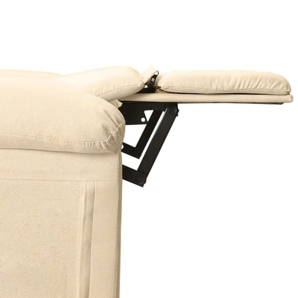 vidaXL eldrevet massagestol stof cremefarvet