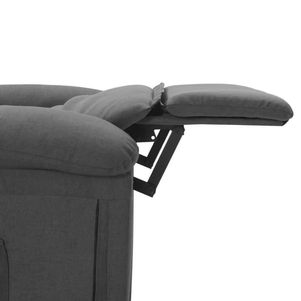 vidaXL Massagefåtölj mörkgrå tyg