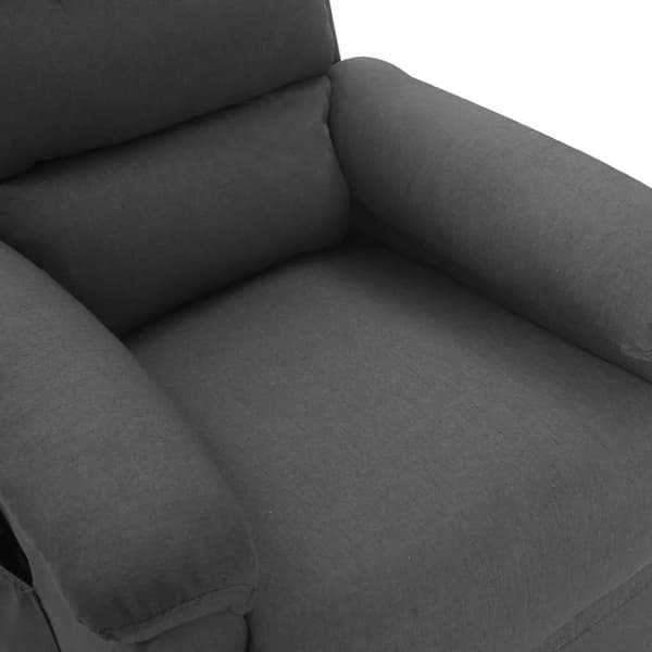 vidaXL Massagefåtölj mörkgrå tyg