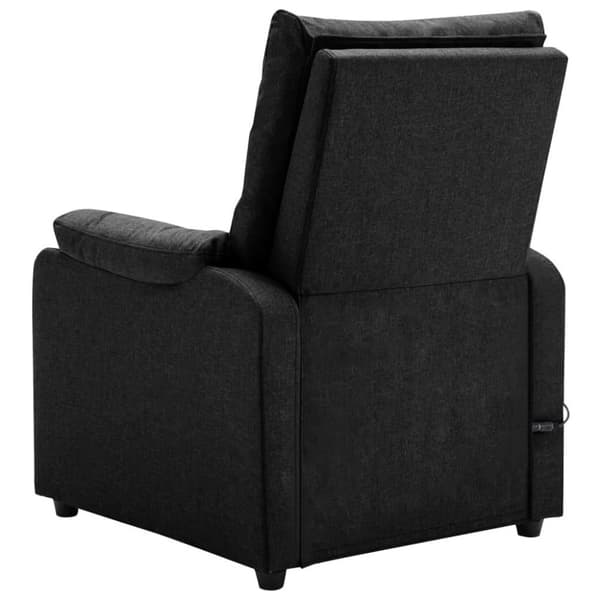 vidaXL Elektrisk massagefåtölj svart tyg
