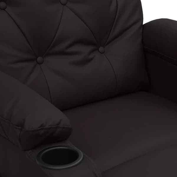 vidaXL Elektrisk massagefåtölj svart konstläder