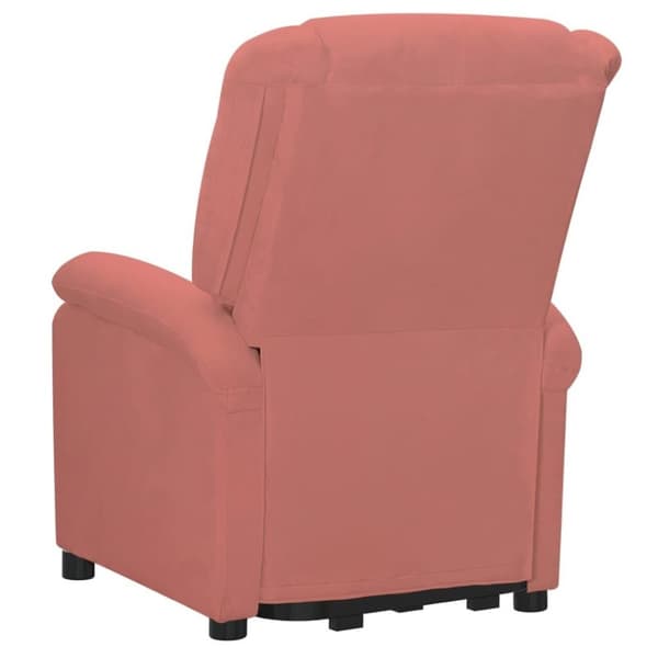 vidaXL Massagefåtölj med uppresningshjälp rosa sammet