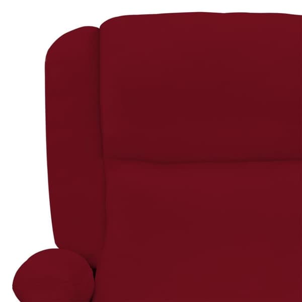 vidaXL Reclinerfåtölj med uppresningshjälp vinröd sammet