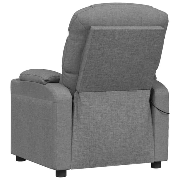 vidaXL Massagefåtölj ljusgrå tyg