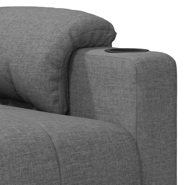 vidaXL Massagefåtölj ljusgrå tyg