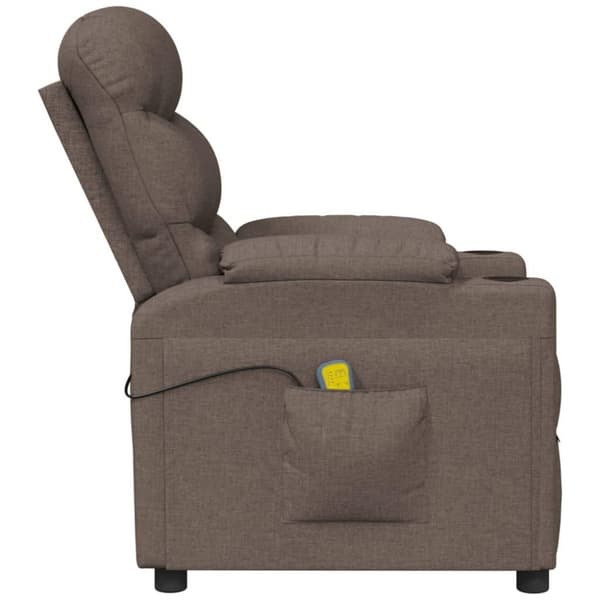 vidaXL massagestol stof gråbrun