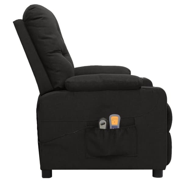 vidaXL eldrevet massagestol stof sort
