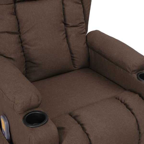 vidaXL Elektrisk massagefåtölj taupe tyg