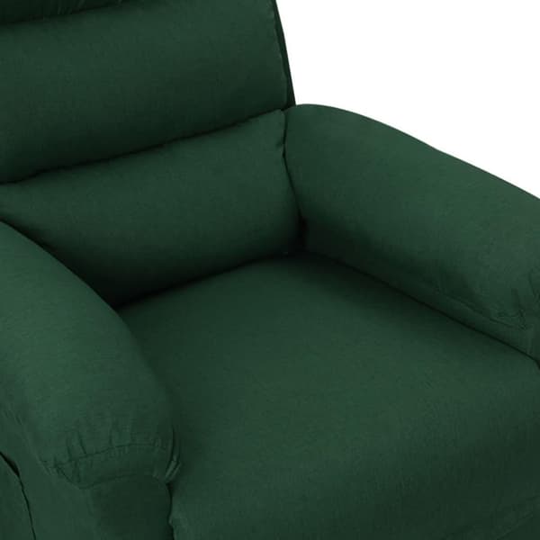 vidaXL Massagefåtölj mörkgrön tyg