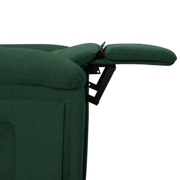 vidaXL Massagefåtölj mörkgrön tyg