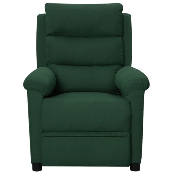 vidaXL Massagefåtölj mörkgrön tyg
