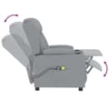 Miniatyrbild 8 av 11: vidaXL Elektrisk massagefåtölj ljusgrå tyg