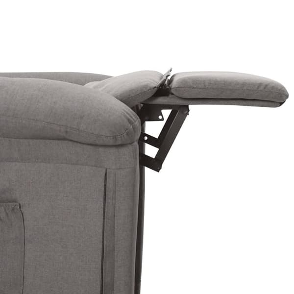 vidaXL Elektrisk massagefåtölj ljusgrå tyg